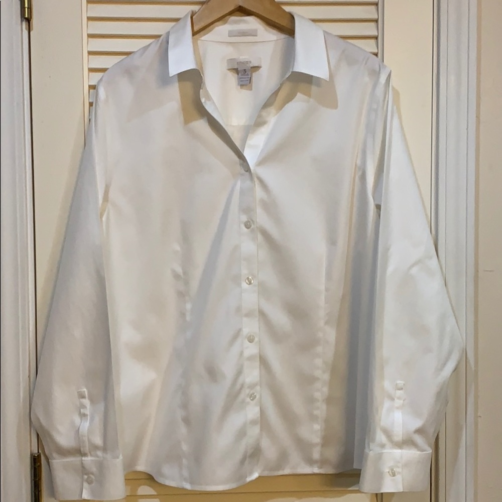 Chico’s white no iron blouse